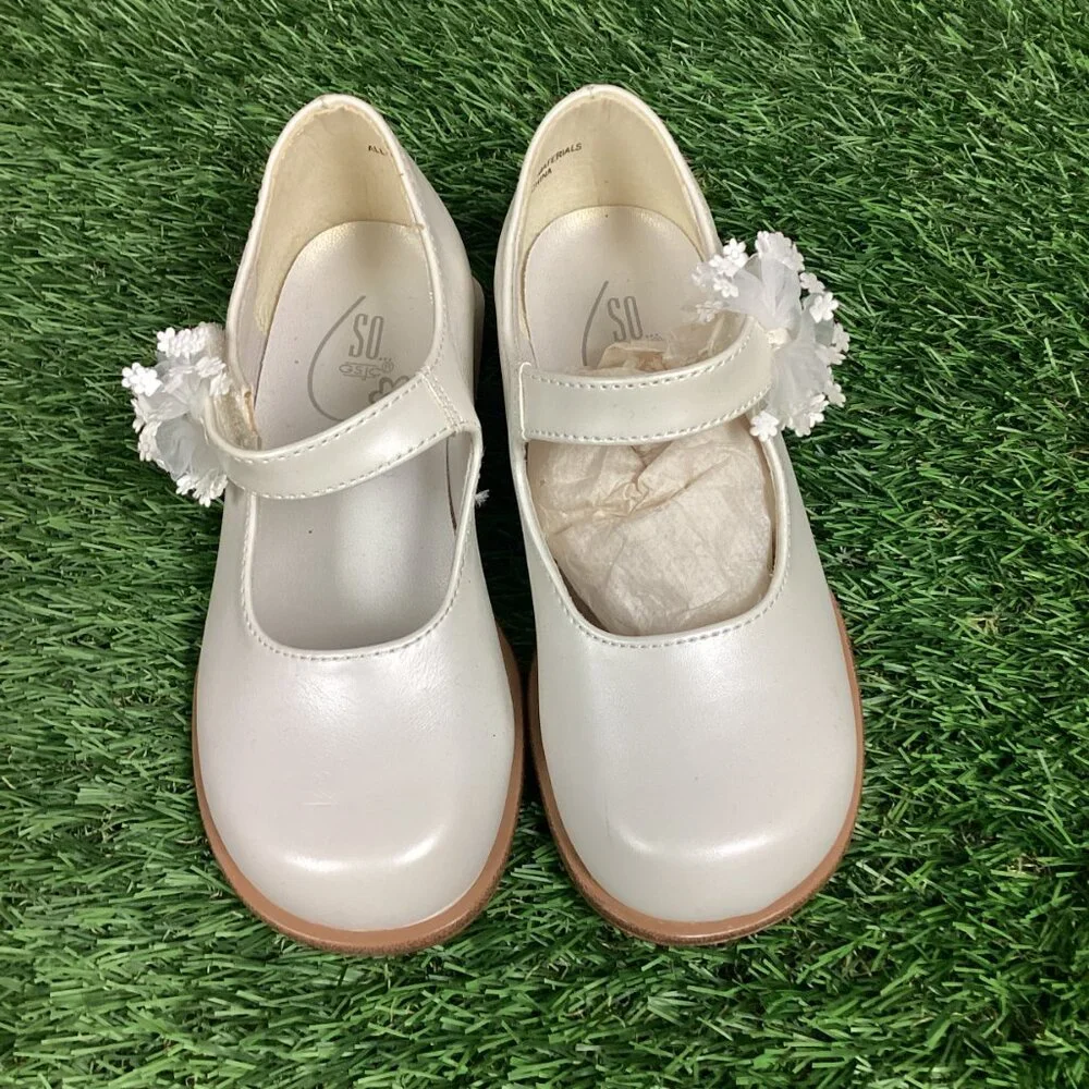 Vintage Girls White Dress Shoes and Purse New 9 Toddler